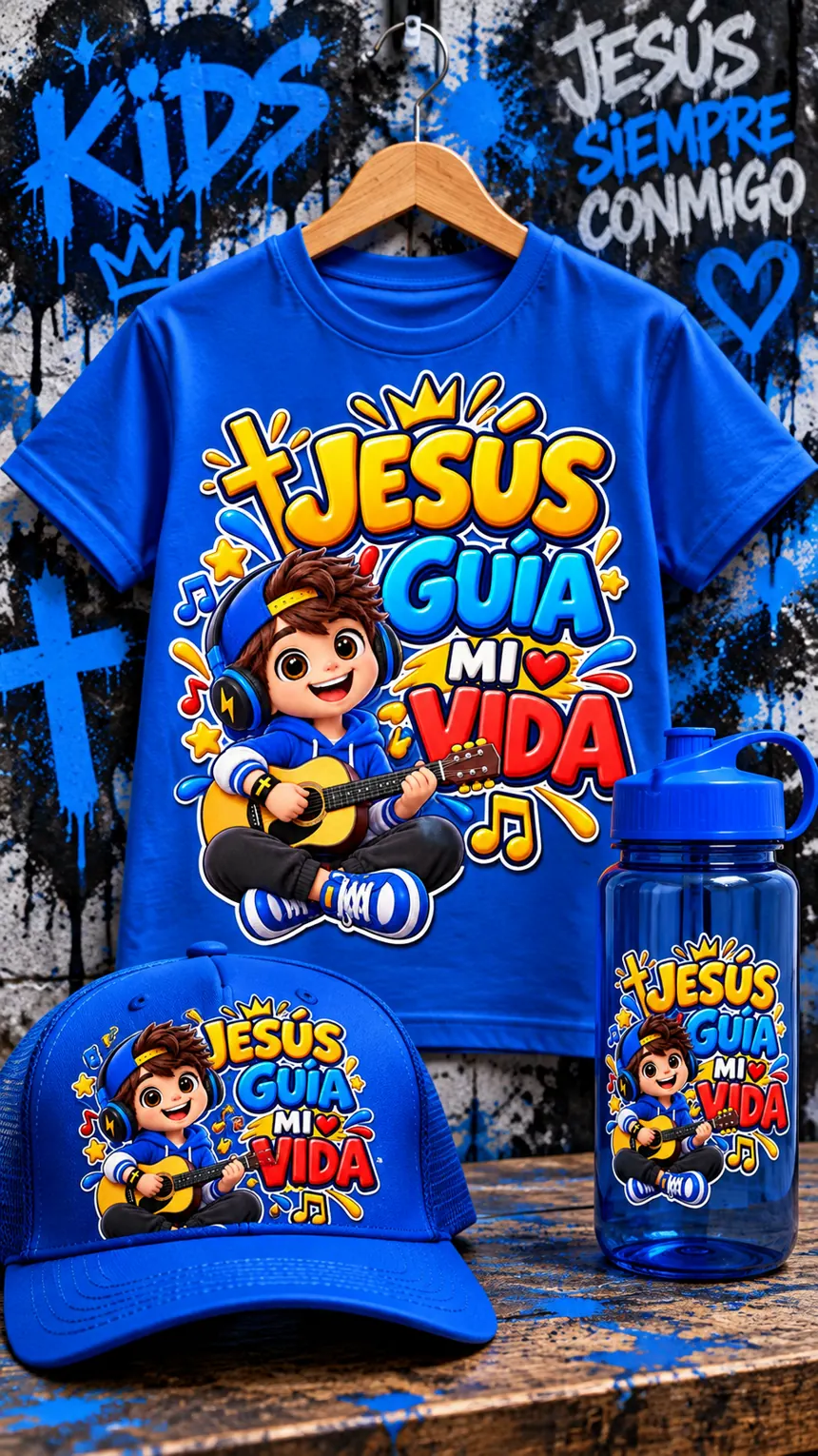 Camiseta infantil Jesús guía mi vida