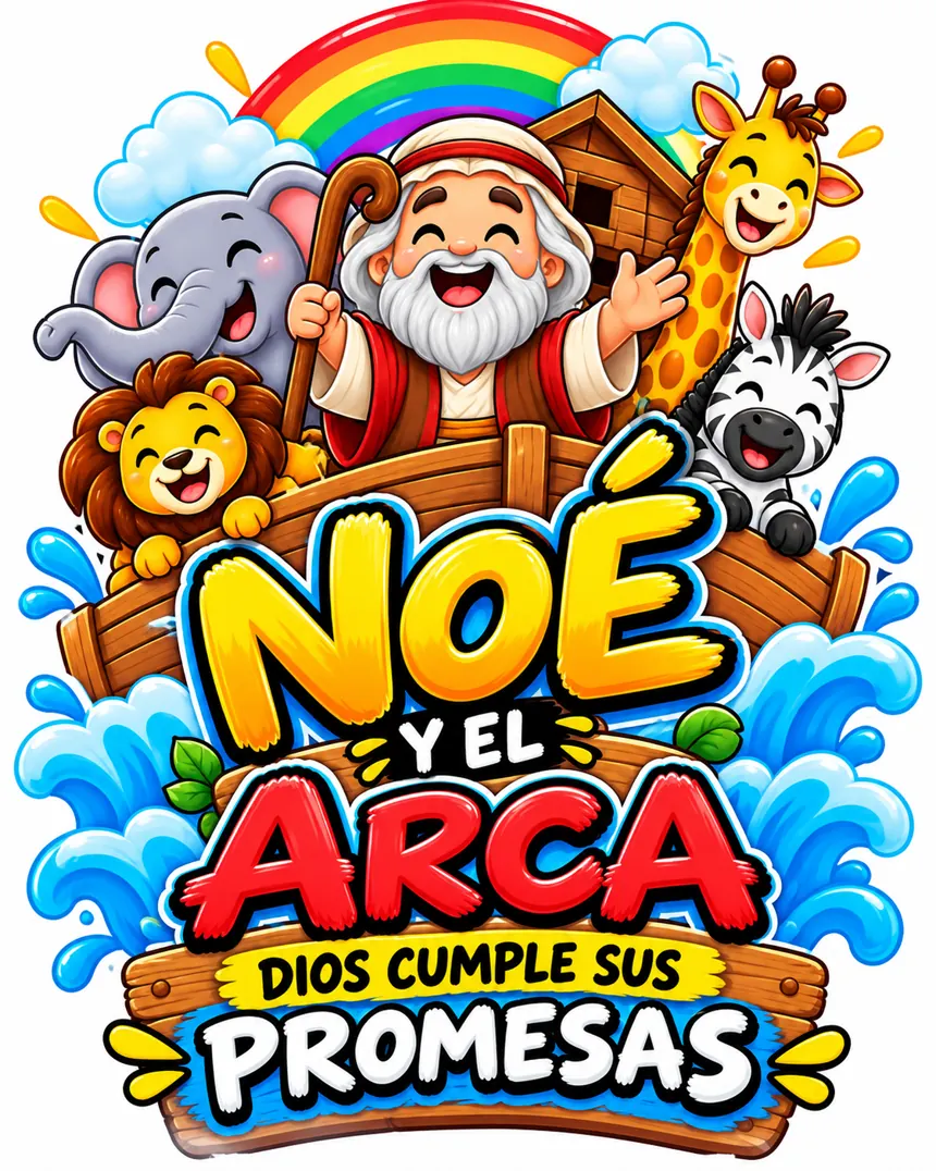 Diseño infantil Noé y el arca
